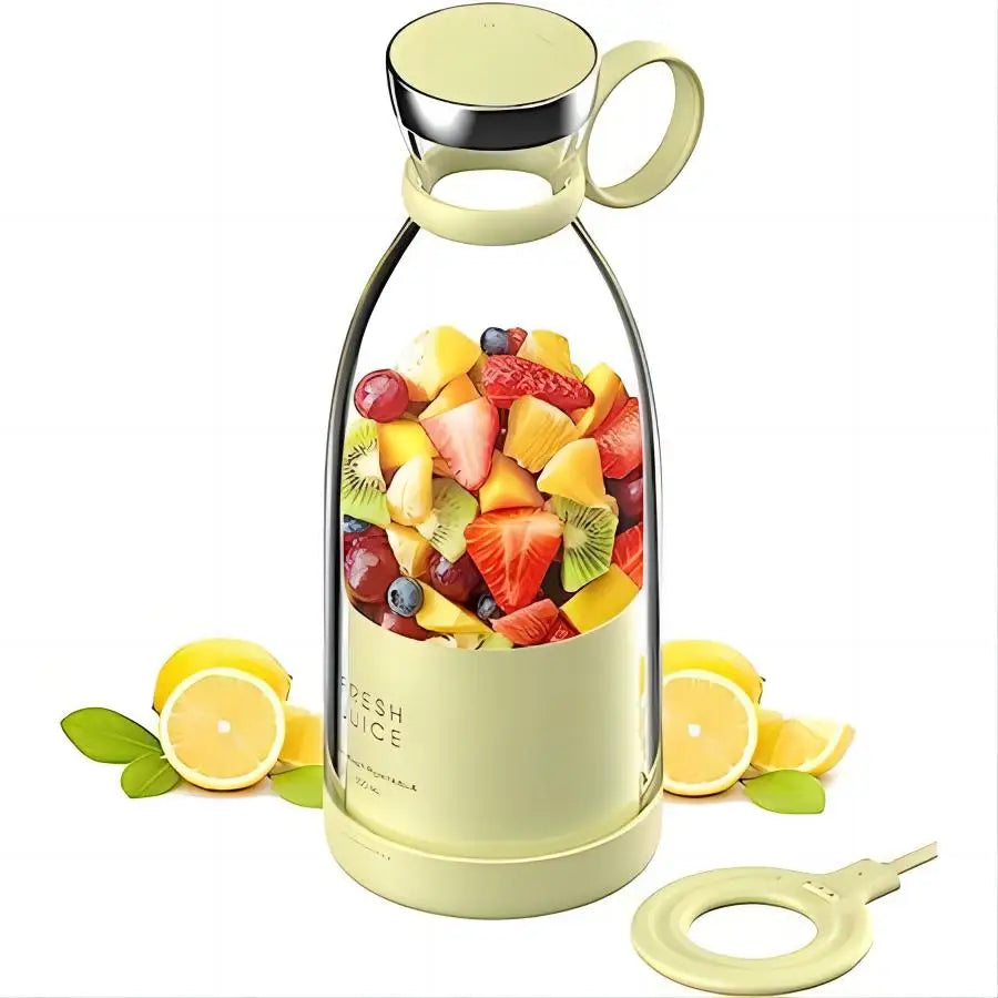 Portable Electric Juicer Blender - USB Rechargeable Mini Fruit Mixer | Smoothie & Milkshake Maker for Travel, Home & Gym