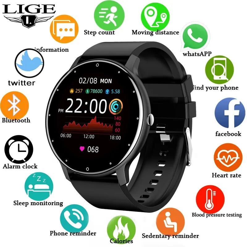 LIGE Smart Watch - Sleek Design with Advanced Features