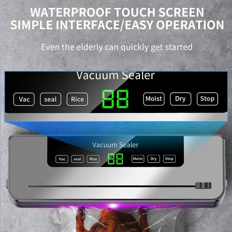 Electric Vacuum Sealer Machine – Dry & Wet Food Saver | Fresh-Lock Packaging System for Kitchen Storage