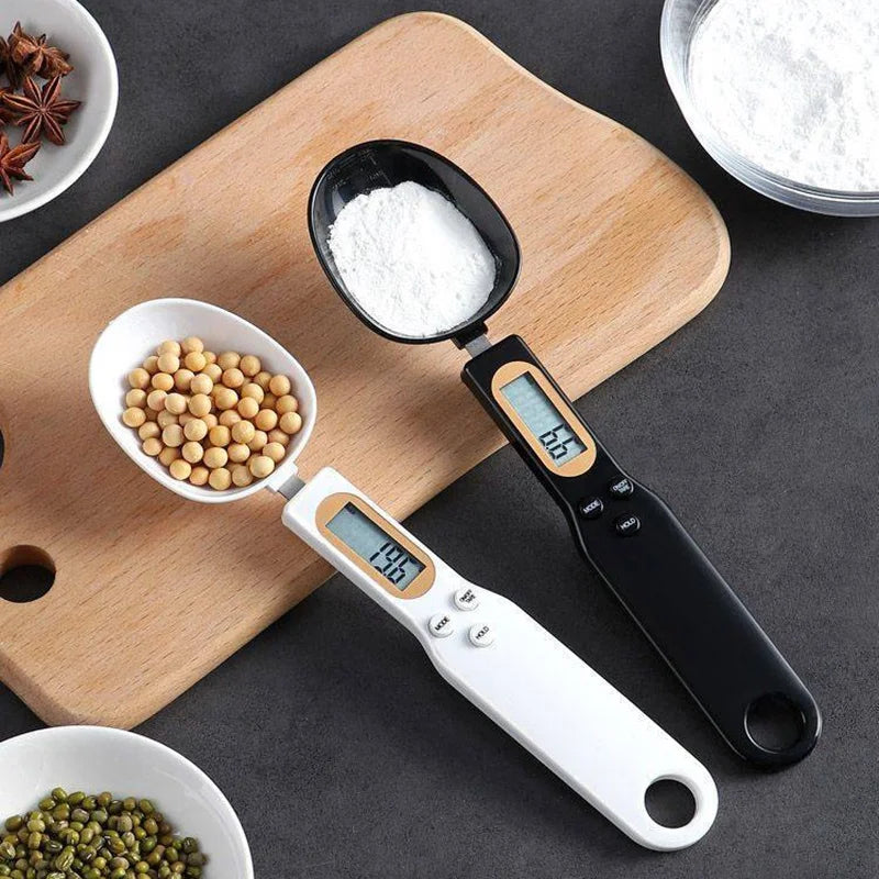 Electronic Digital Kitchen Spoon Scale - 500g 0.1g Precision LCD Measuring Tool for Food, Flour, Milk & Coffee