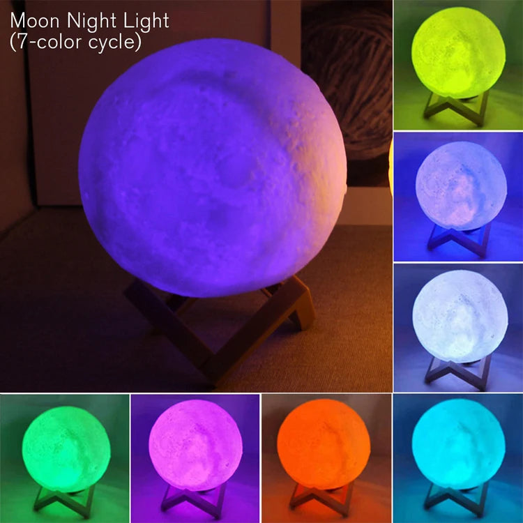 3D LED Moon Lamp - Light Up Your Room with Your Lunar Magic