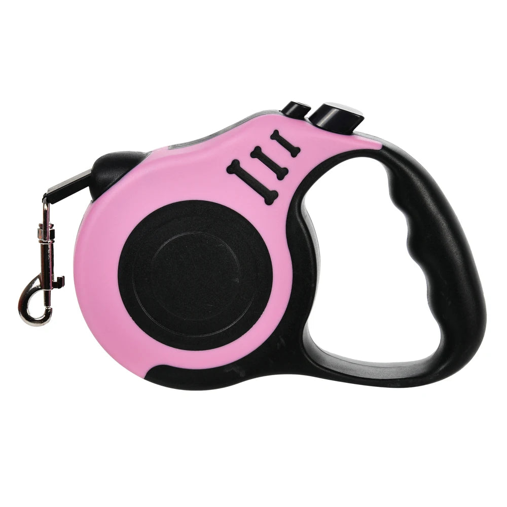 Automatic Retractable Dog Leash – 3M & 5M Strong Nylon Lead for Dogs & Cats | Durable One-Hand Brake & Lock System