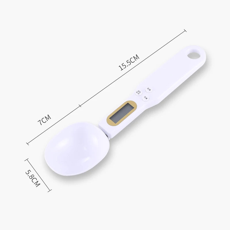 Electronic Digital Kitchen Spoon Scale - 500g 0.1g Precision LCD Measuring Tool for Food, Flour, Milk & Coffee