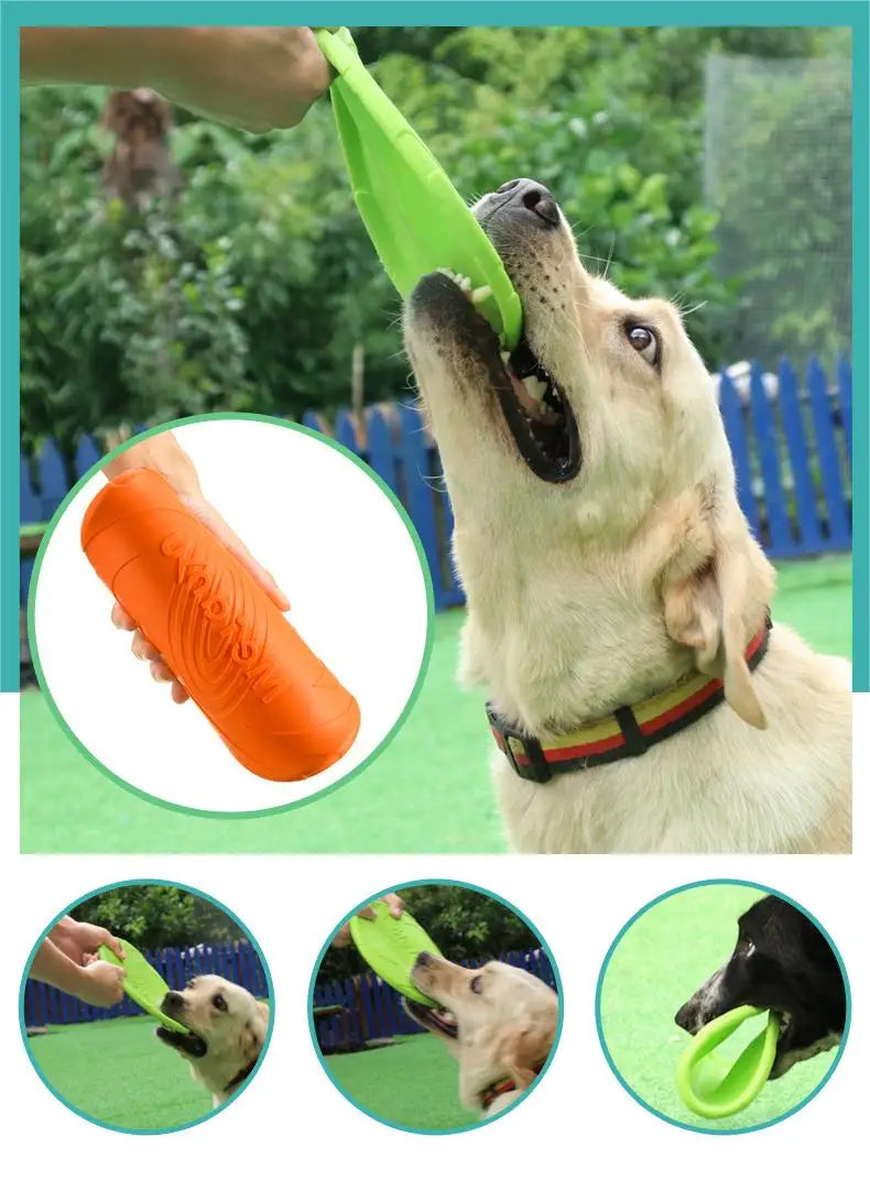 Durable Flying Disc Dog Toy - Bite-Resistant Frisbee for Outdoor Play & Puppy Training | Soft, Safe & Interactive