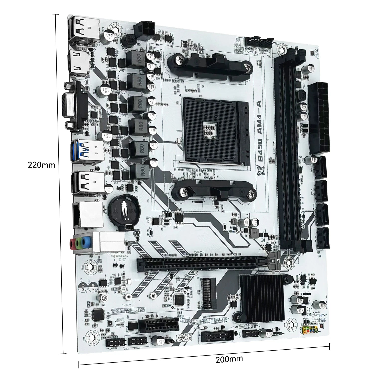 MACHINIST B450 Motherboard | AM4 Socket | Dual-Channel DDR4 | NVMe M.2 | Supports Ryzen 5500/5600G CPUs