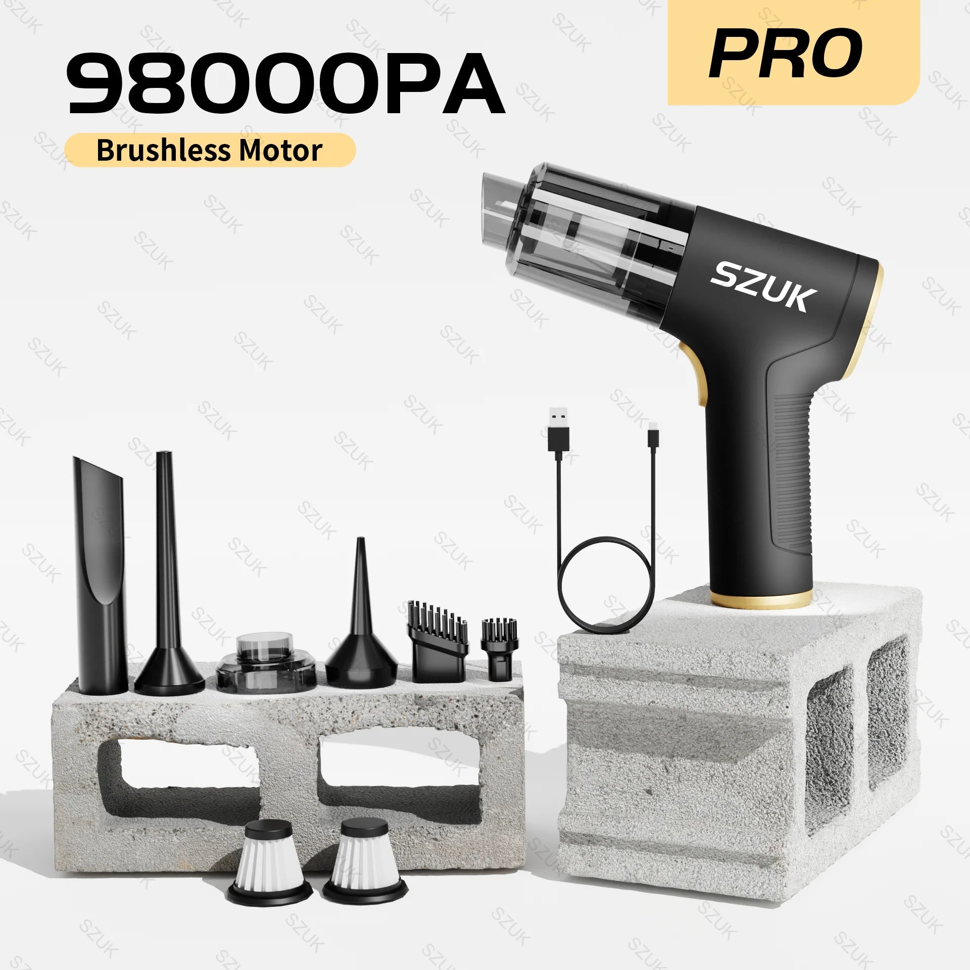 Mini Car Vacuum Cleaner – Ultra-Powerful Wireless Handheld Suction for Car & Home Cleaning