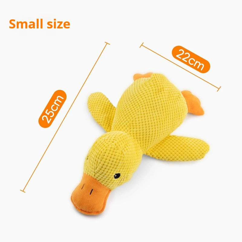 Plush Duck Dog Toy – Soft Squeaky Chew Toy for Dogs | Bite-Resistant, Teeth Cleaning & Comfort Companion Toy