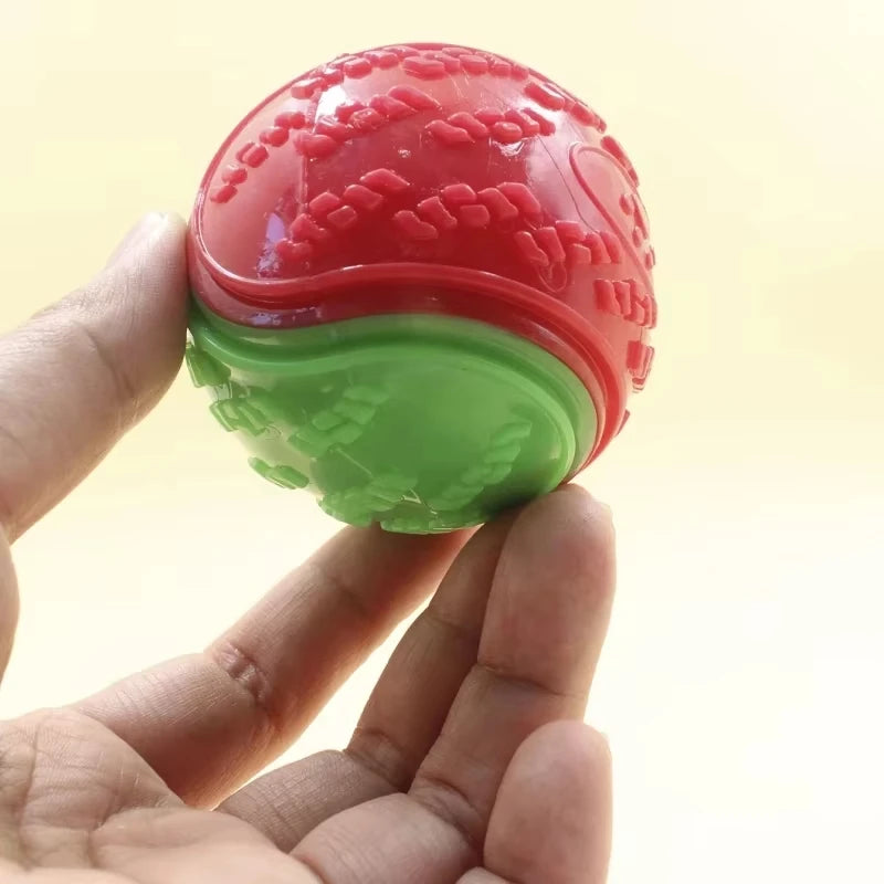 Durable Interactive Dog Chew Ball - Teeth Cleaning, Squeaky Toy and Bite-Resistant Fun Balls of Pets
