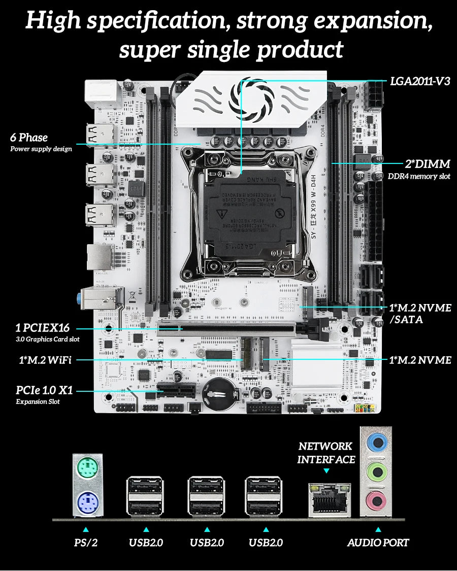 SOYO X99 Gaming Motherboard | LGA 2011-3 | Supports Xeon E5 Series | Dual-Channel DDR4
