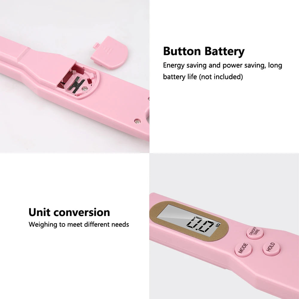 Electronic Digital Kitchen Spoon Scale - 500g 0.1g Precision LCD Measuring Tool for Food, Flour, Milk & Coffee