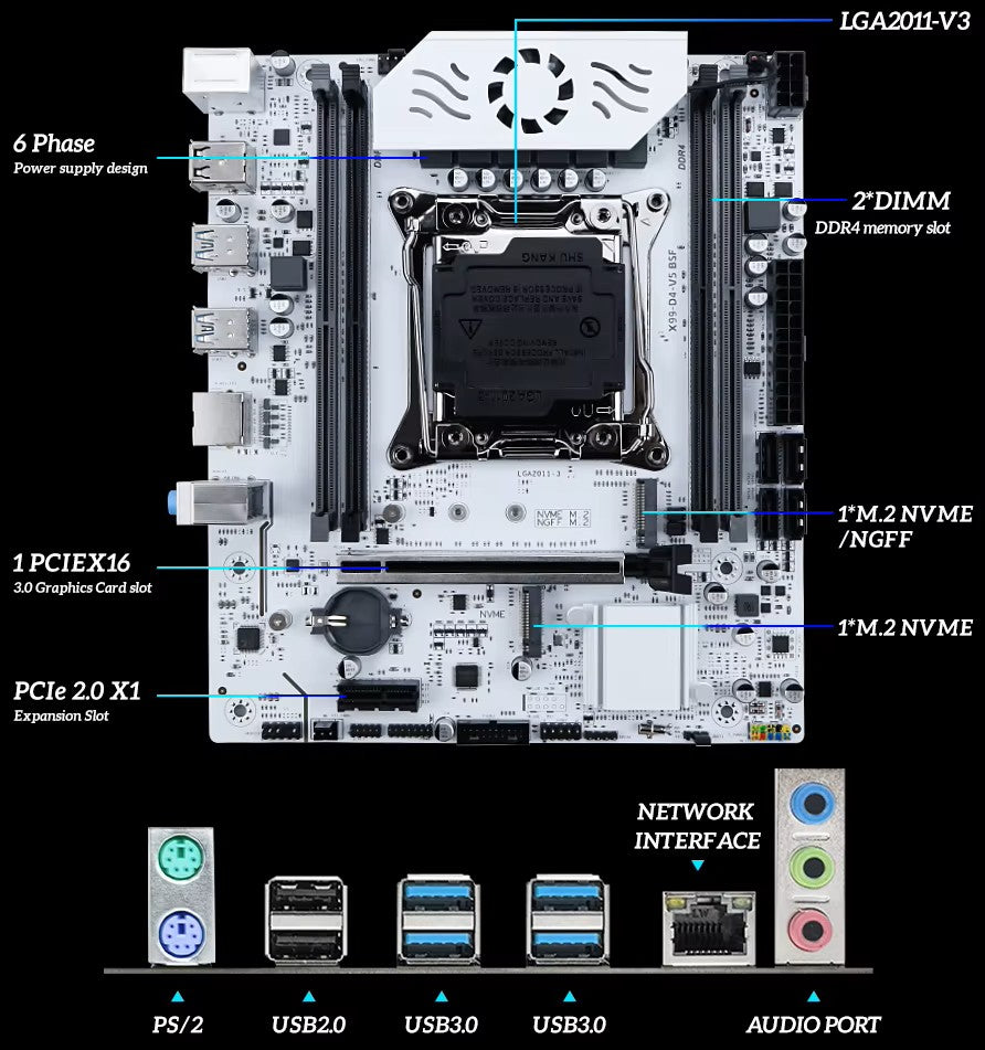 X99 Gaming Motherboard | LGA 2011-3 | Supports Xeon E5 Series | Dual-Channel DDR4