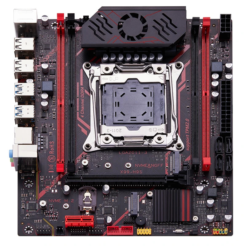 X99 Motherboard | LGA 2011-3 C612 Chipset | DDR4 | NVMe & NGFF M.2 | TPM 2.0 | 4-Channel Memory | USB3.0 & SATA3.0