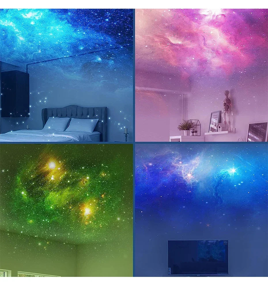 Cosmic Astronaut Galaxy Projector with 8 Nebula Modes, Starry Sky Effects, Remote Control & Ambient Night Lighting