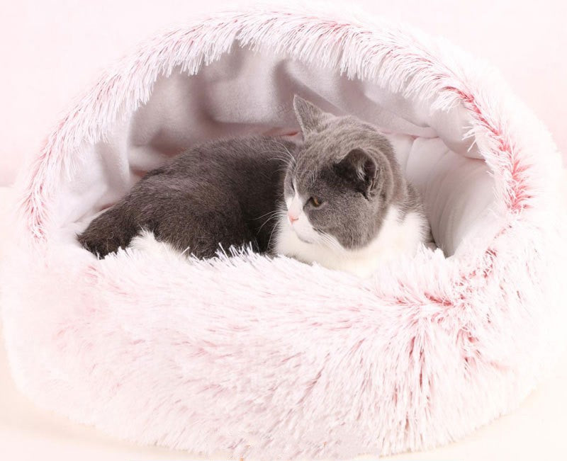Snuggle Nest Warm Plush Cat Bed – Cozy Anti-Slip Winter Nest