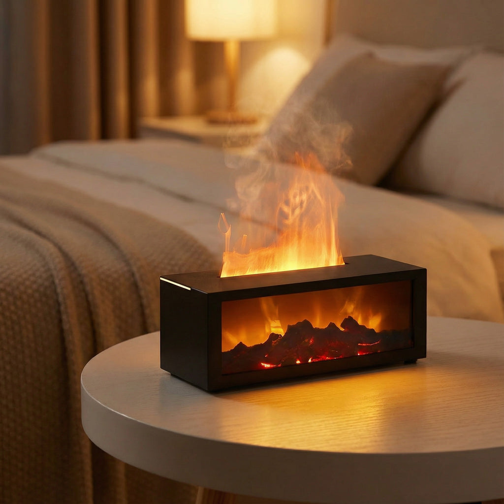 Ambient Flame Humidifier with Aroma Diffusion & LED Lighting
