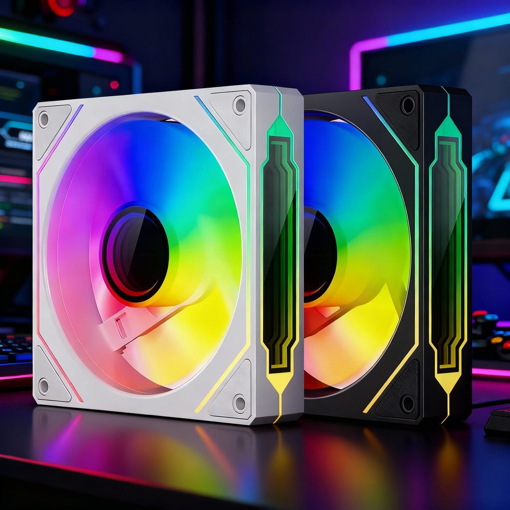 TEUCER Prism 4 PRO 120mm ARGB Fans (3-Pack) — PWM 800-2000RPM Mirror-Ring Cooling Kit