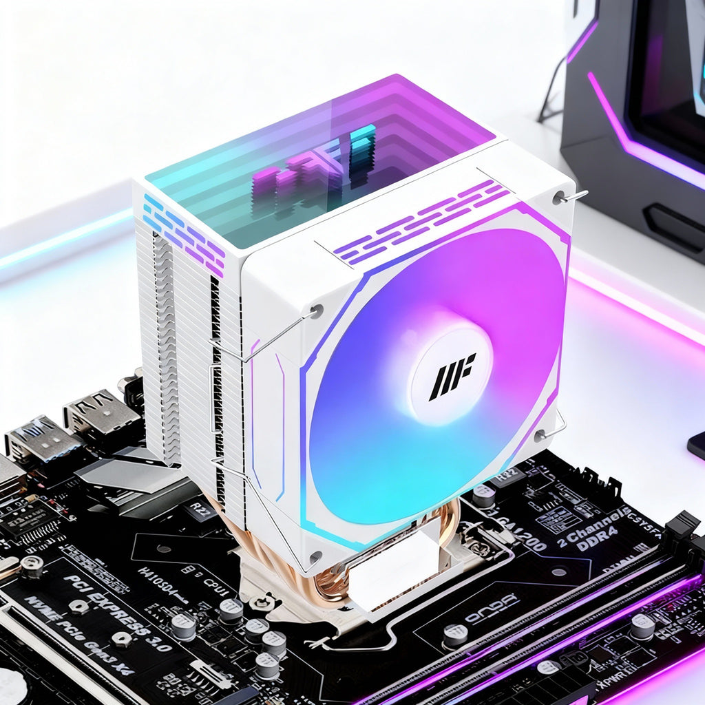 METALFISH ARGB CPU Cooler — Silent PWM Tower Radiator (Intel & AMD Compatible)