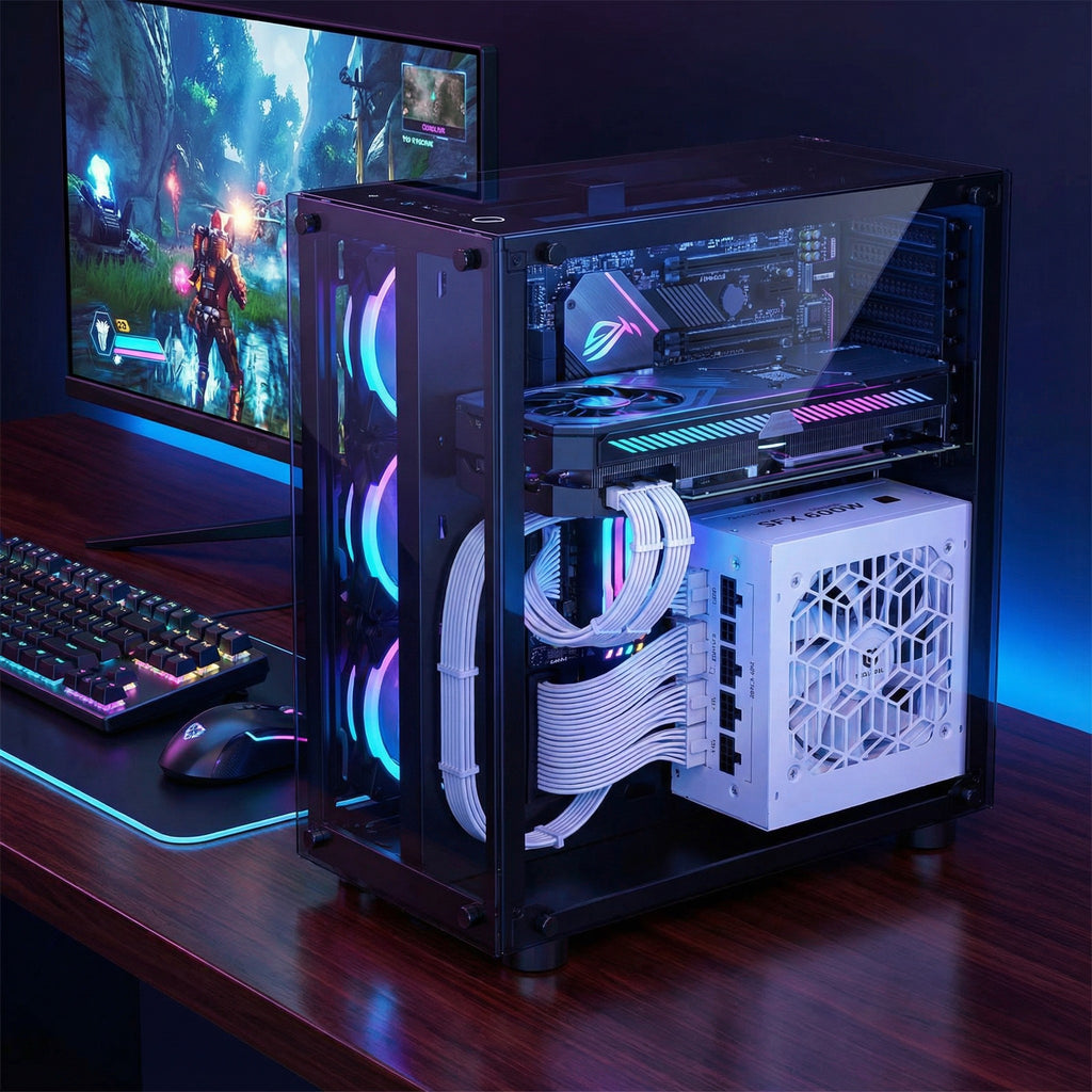 METALFISH SFX 500W / 600W White Full-Modular 80+ Bronze PSU | Silent Mini ITX Power Supply (100–240V)