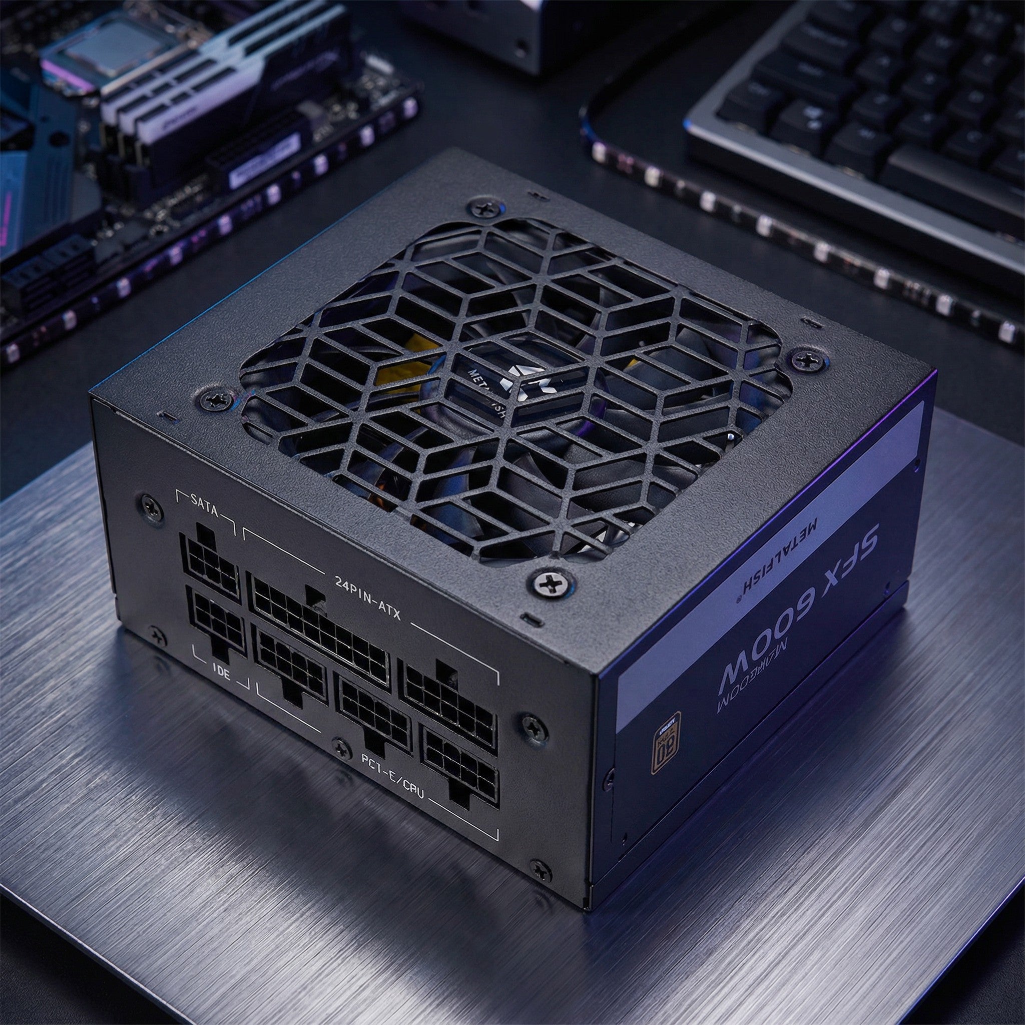 METALFISH SFX 500W / 600W Black Full-Modular 80+ Bronze PSU | Compact Silent Mini ITX Power Supply (100–240V)