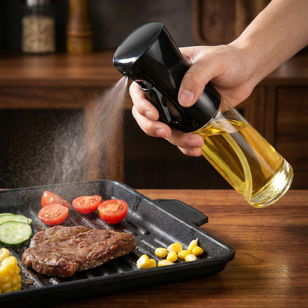 Premium Kitchen Oil Spray Bottle - Healthy Cooking Sprayer