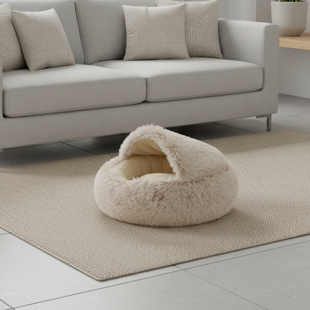 Snuggle Nest Warm Plush Cat Bed – Cozy Anti-Slip Winter Nest