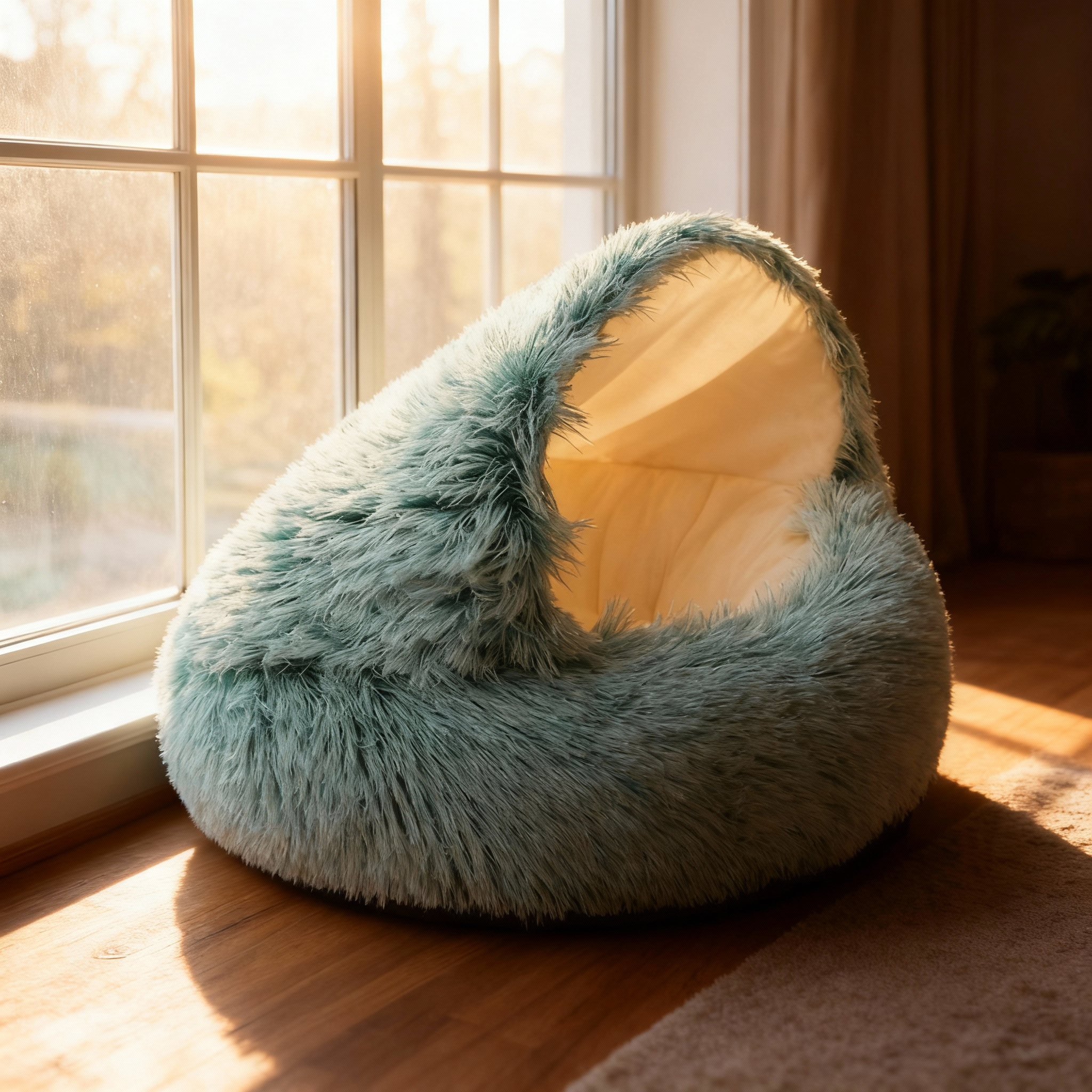 Snuggle Nest Warm Plush Cat Bed – Cozy Anti-Slip Winter Nest