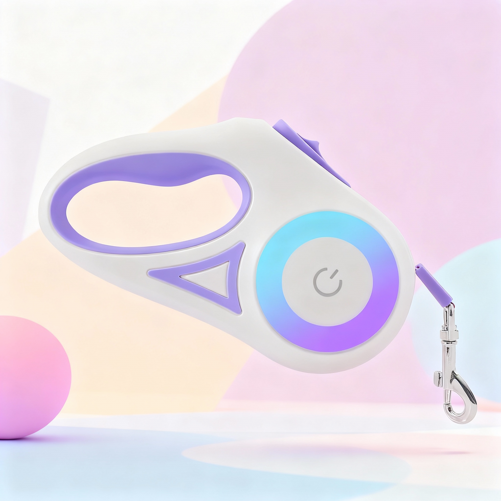 Glow Walk LED Retractable Dog Leash – Night-Safe No-Tangle Lead