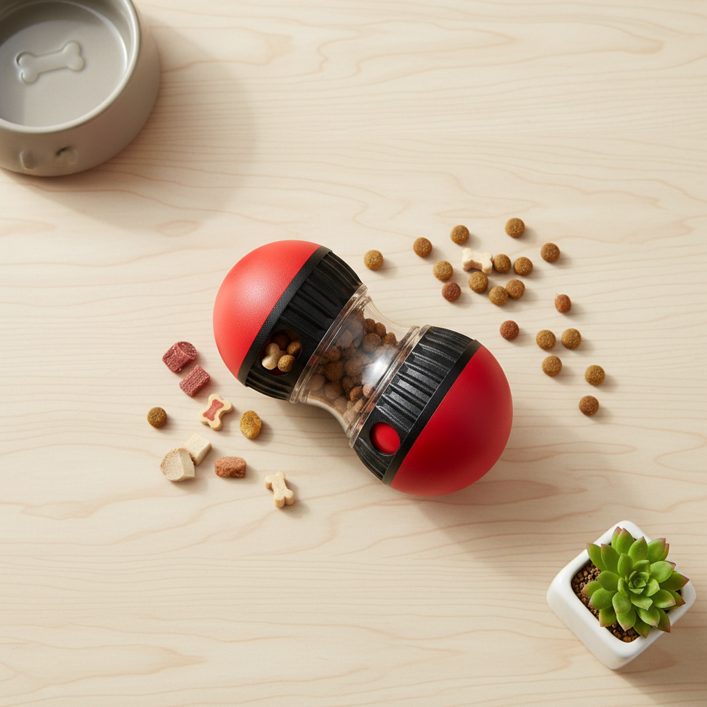 Smart Bite Interactive Food Dispensing Dog Toy – Slow Feeder Puzzle Ball