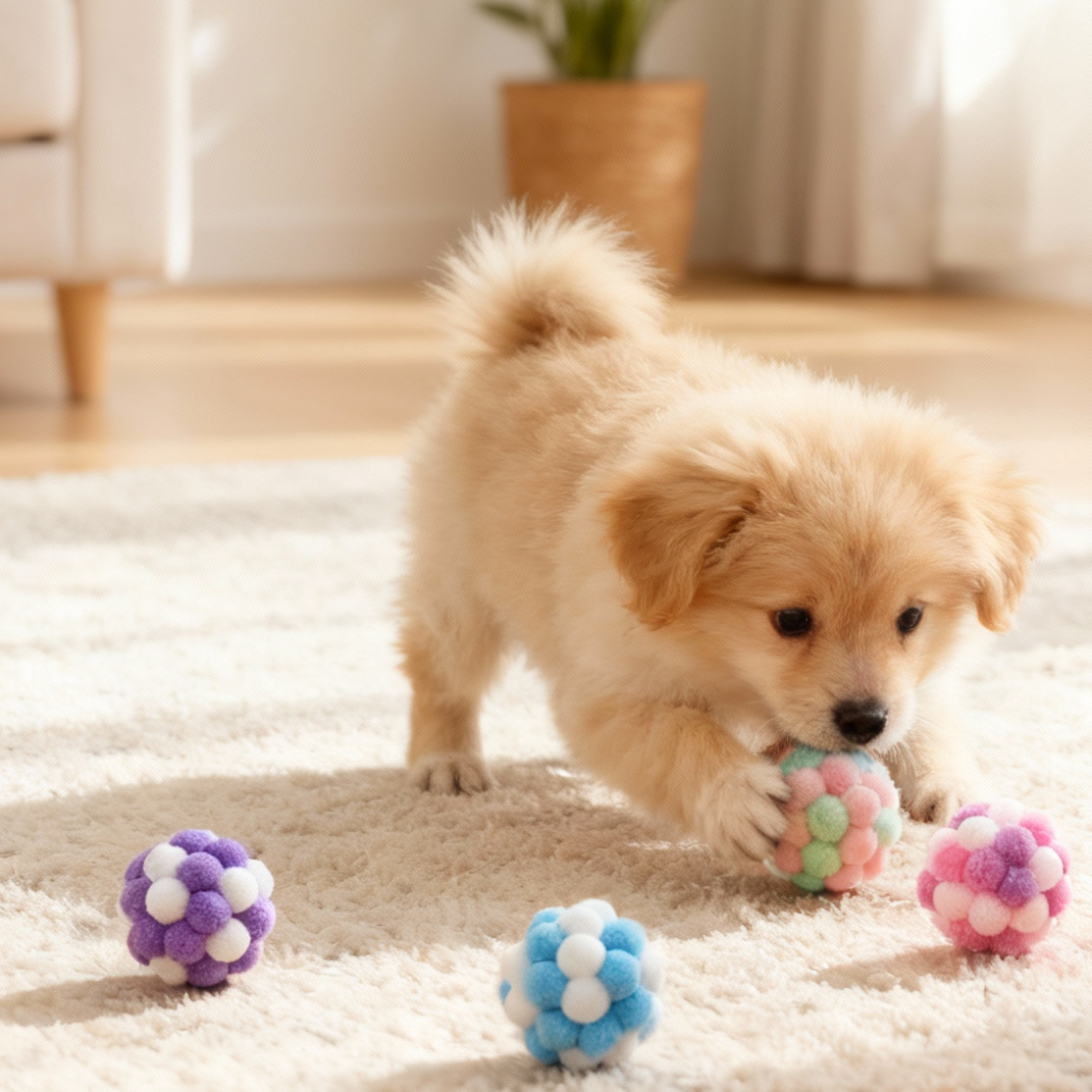 Bite-Resistant Interactive Pet Bell Ball Toy