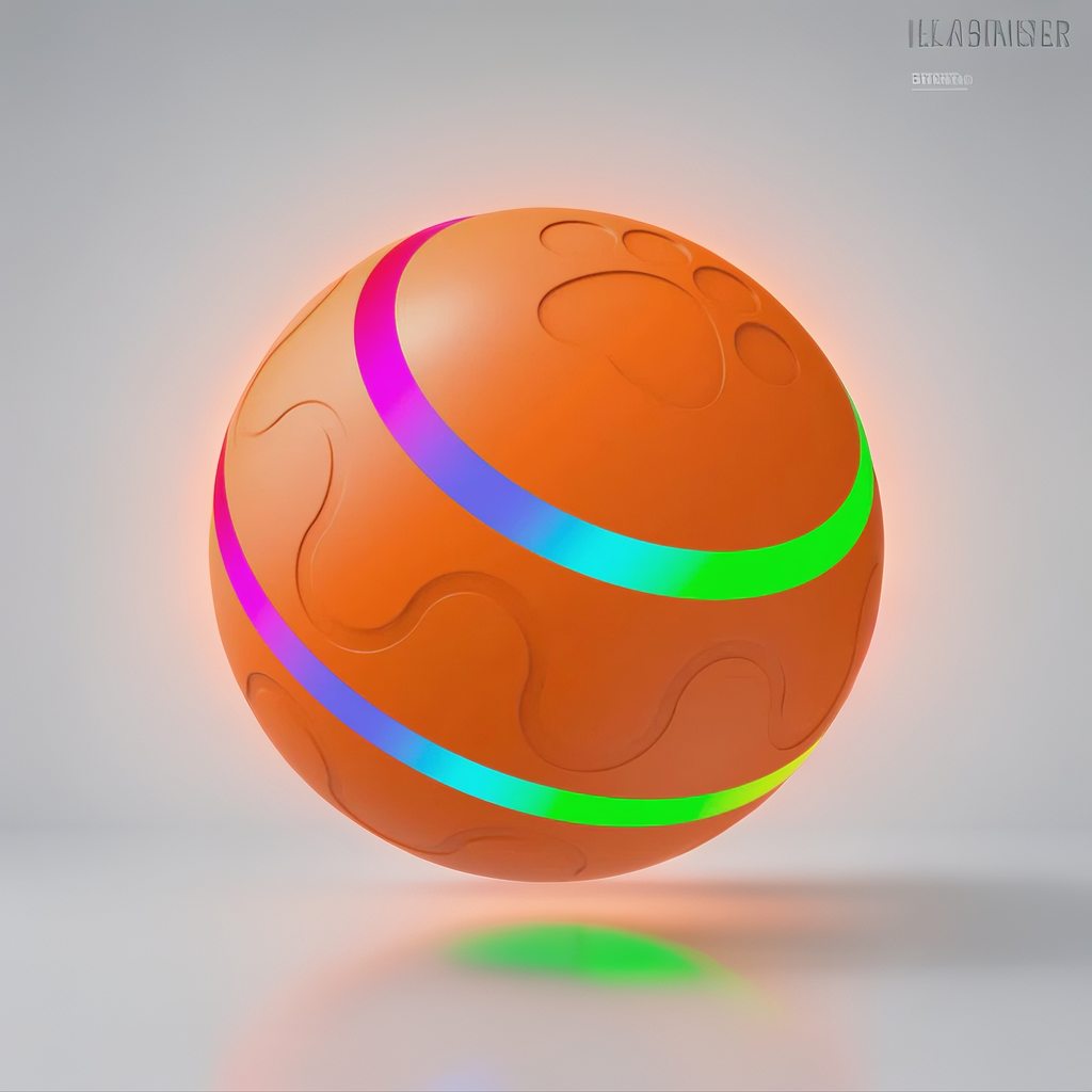 Interactive Self-Rotating Pet Ball Toy with USB Charging