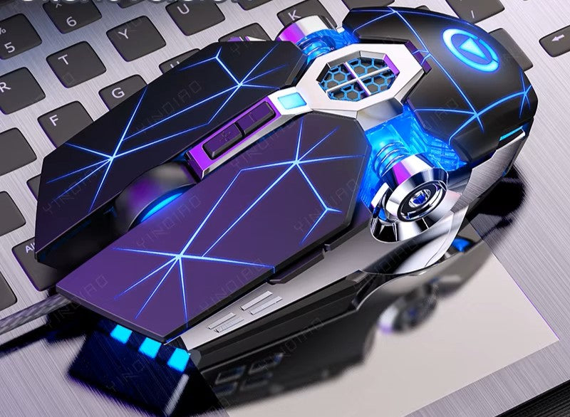 Ergonomic RGB Wired Gaming Mouse 3200DPI | Silent LED Backlit USB Optical Mouse with 6 Buttons for PC, Laptop & Gamers