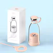 Portable Electric Juicer Blender - USB Rechargeable Mini Fruit Mixer | Smoothie & Milkshake Maker for Travel, Home & Gym